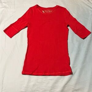 VS Tee Shop red elbow length tee XS